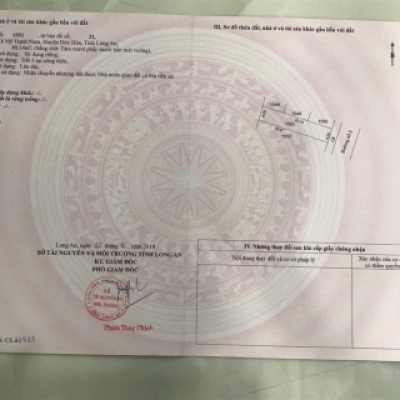 Bán 80 m đất ở Mỹ Hạnh Nam,Đức Hòa  ,Long An