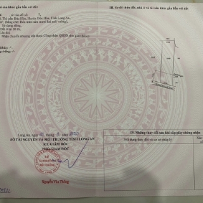 Bán gấp trong tuần  482m2 đất full thổ cư Thị Trấn Đức Hòa ,Long An 