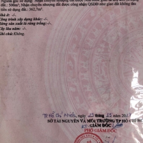 Bán  863m( 20x43 m)  ,Xã phú Hoà Đông ,Củ Chi ,Tp.HCM