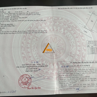 Đất sổ riêng 42 m2 Phạm Đăng Giảng Bình Tân 