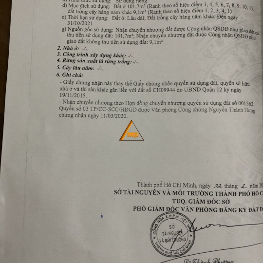 Đất hai mặt tiền phường Thạnh Xuân, Q 12, Tp. HCM.
